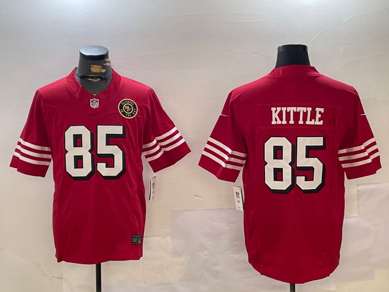 Men San Francisco 49ers #85 Kittle Red three generations 2024 Nike Limited NFL Jersey style 2->san francisco 49ers->NFL Jersey